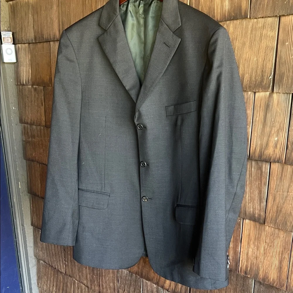 Valentino Italian Made Charcoal Black Men's Blazer Sports Coat Suit Jacket